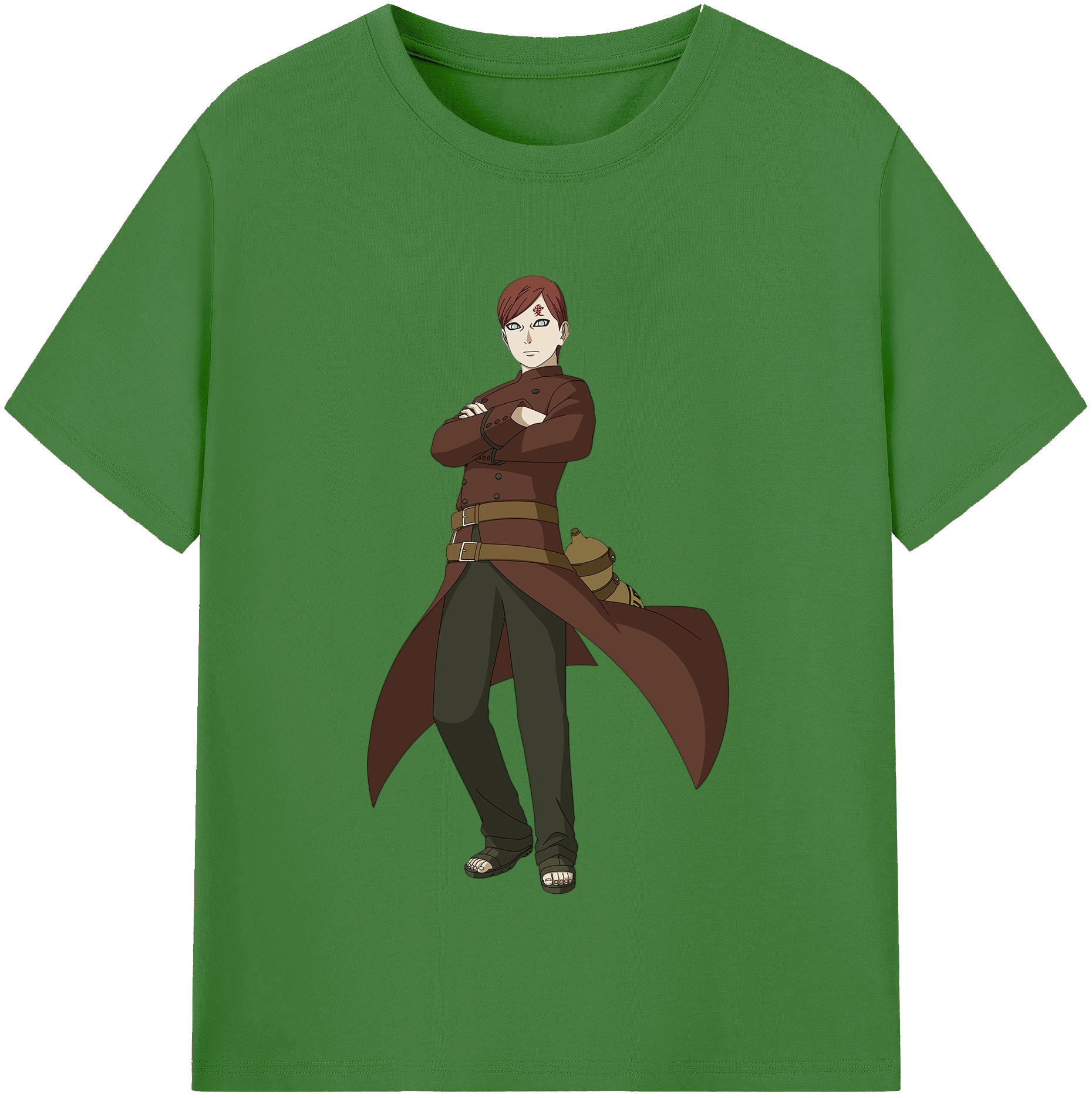 （画像用） NARUTO -ナルト- ガアラ Gaara レディースカジュアルプリントTシャツ（綿100％）